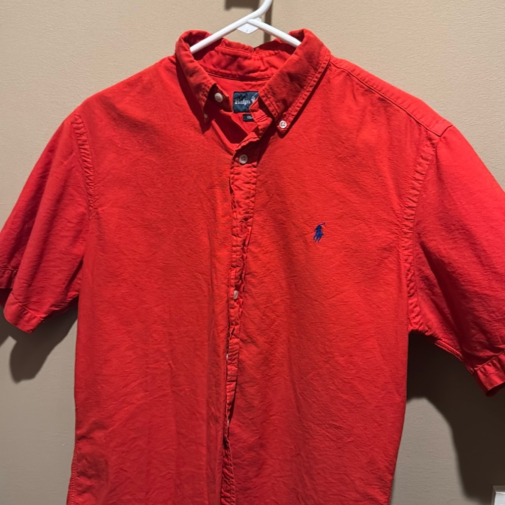 Red Ralph Lauren button down shirt